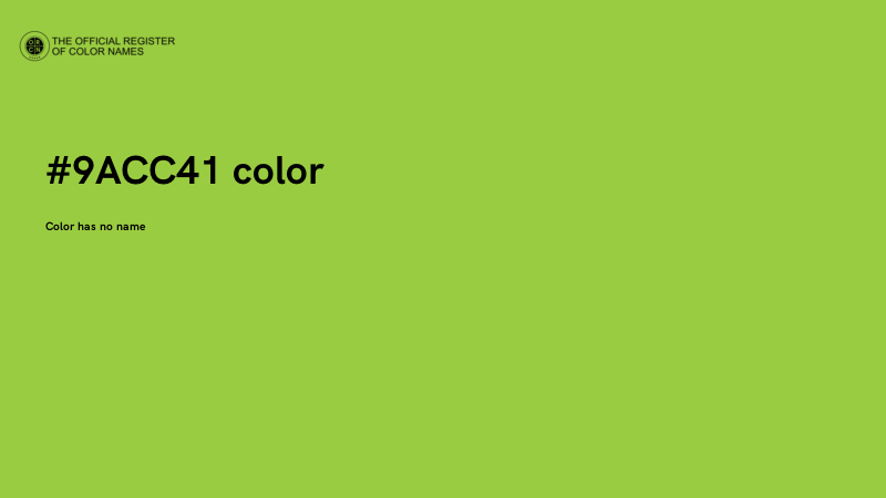 #9ACC41 color image