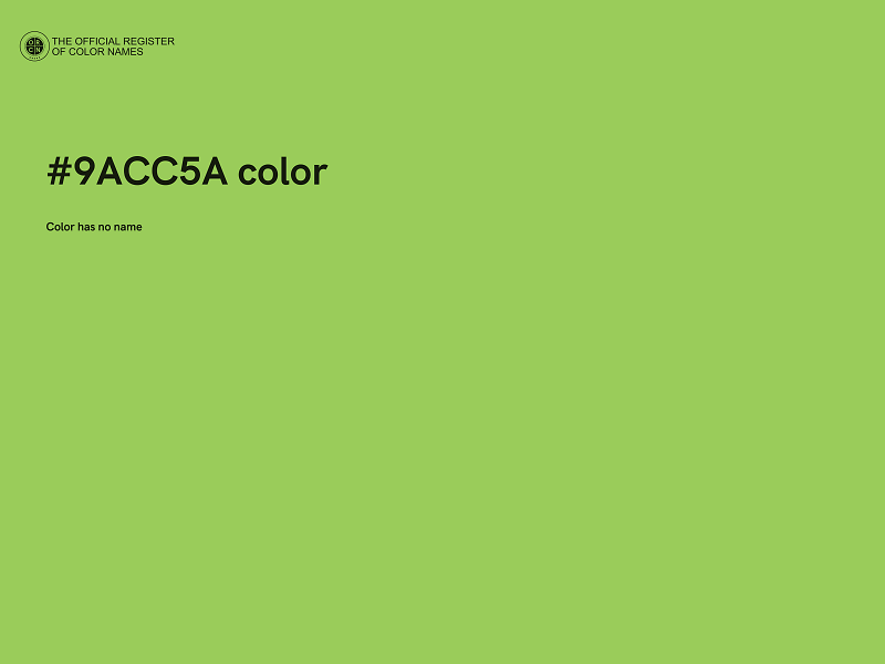 #9ACC5A color image