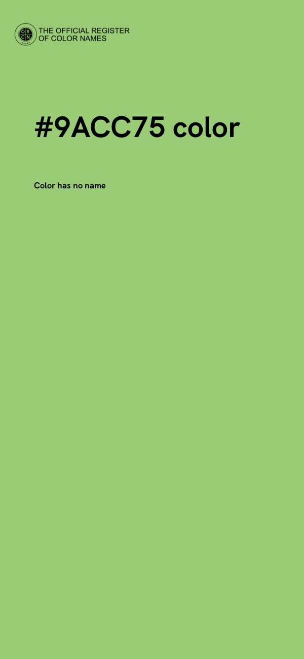 #9ACC75 color image