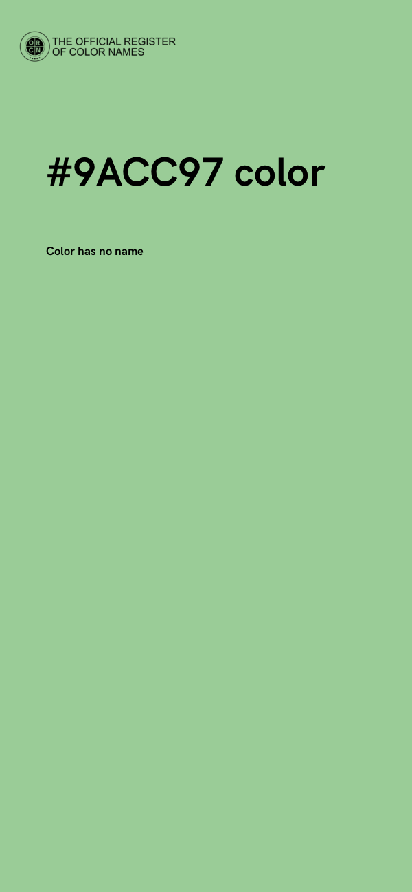 #9ACC97 color image