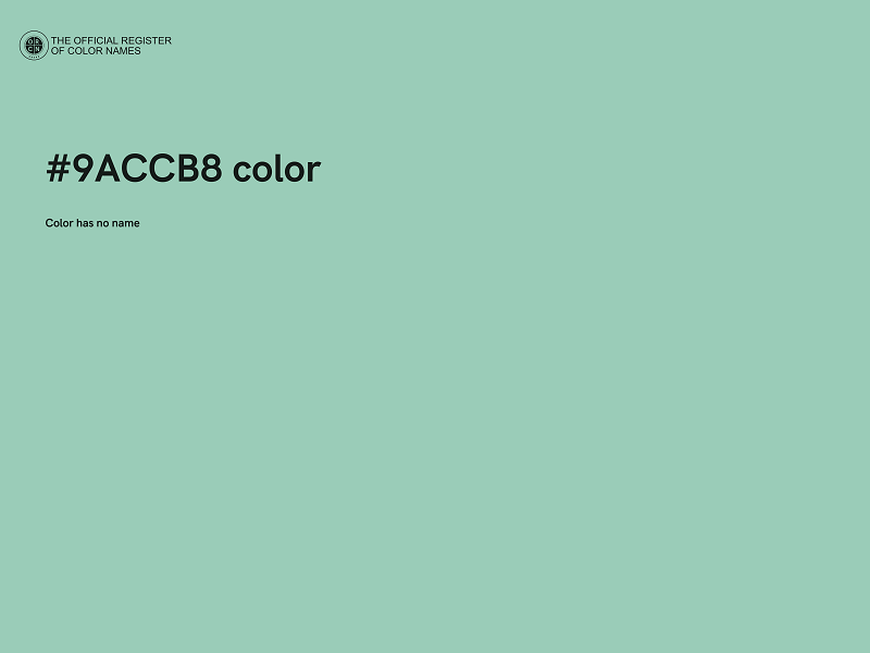#9ACCB8 color image