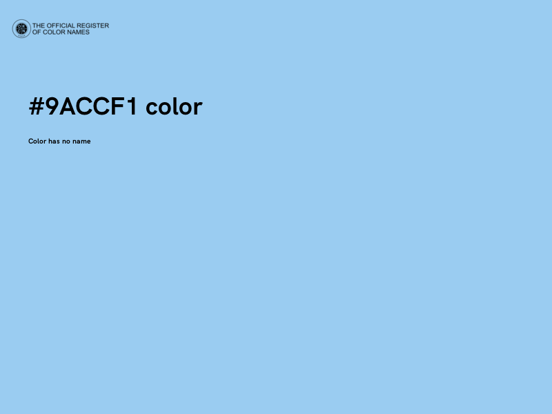 #9ACCF1 color image