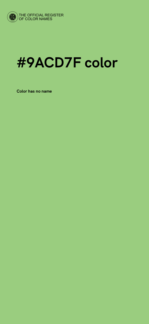 #9ACD7F color image