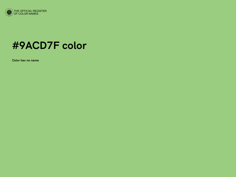 #9ACD7F color image