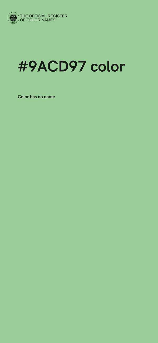 #9ACD97 color image