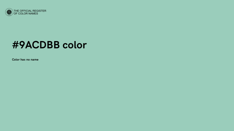 #9ACDBB color image