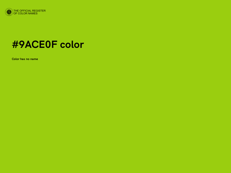 #9ACE0F color image