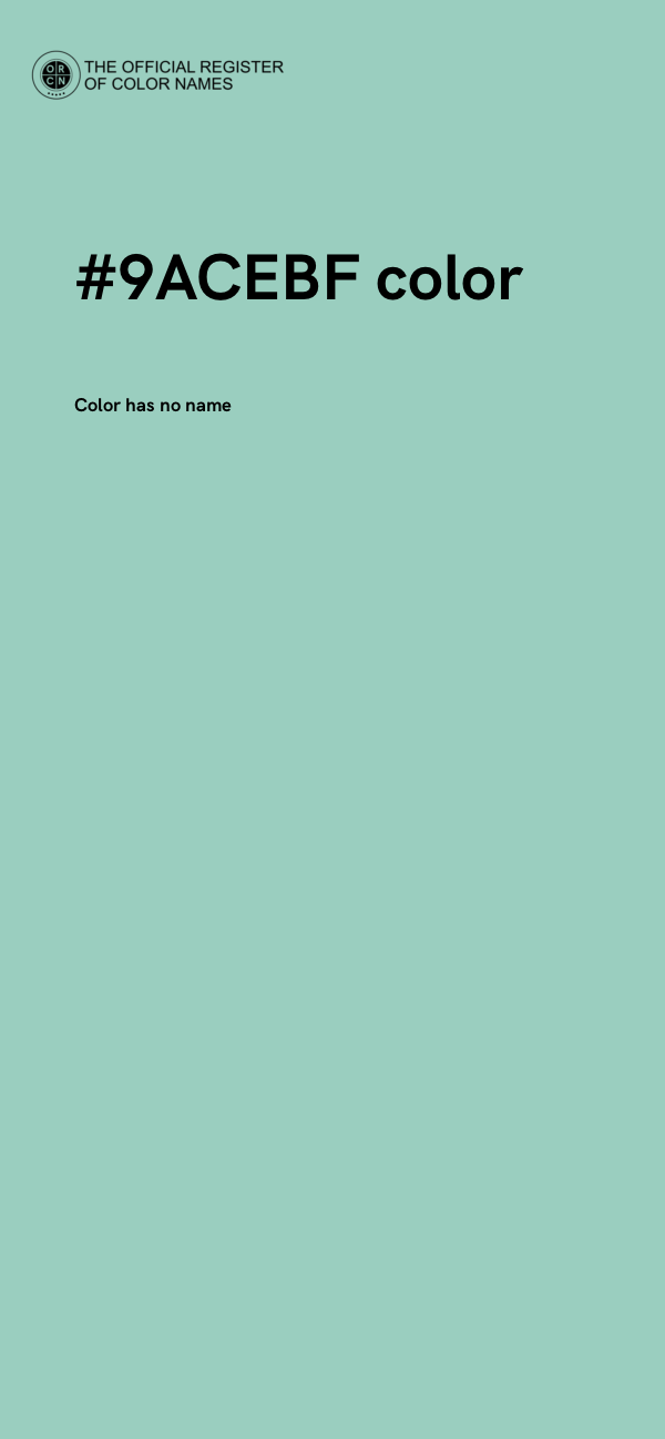 #9ACEBF color image