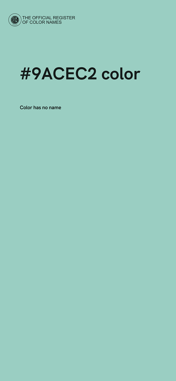 #9ACEC2 color image