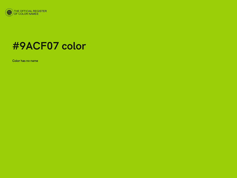 #9ACF07 color image