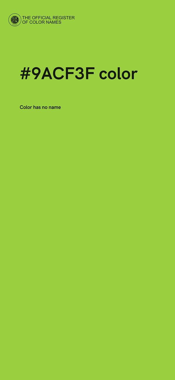 #9ACF3F color image