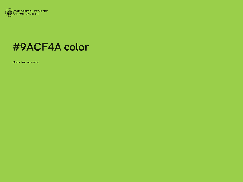 #9ACF4A color image