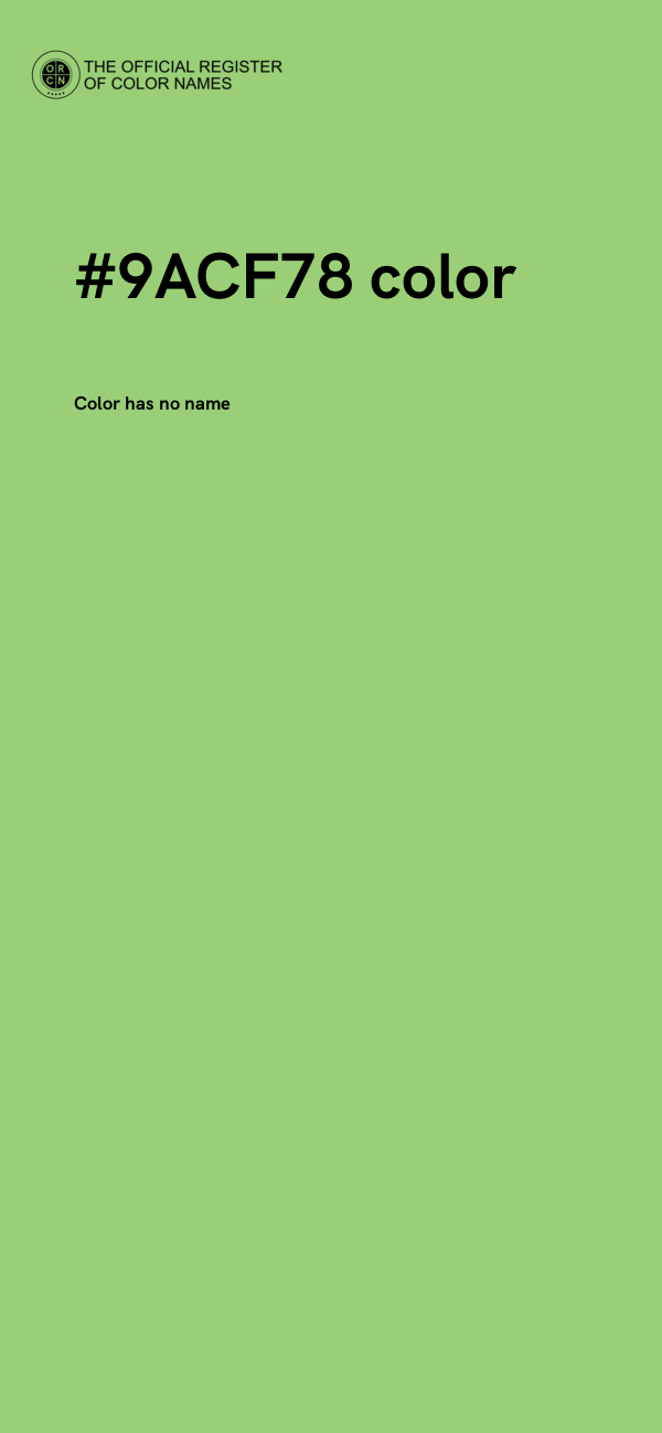 #9ACF78 color image