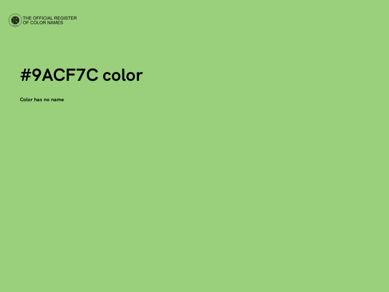 #9ACF7C color image