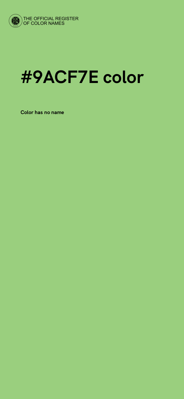 #9ACF7E color image