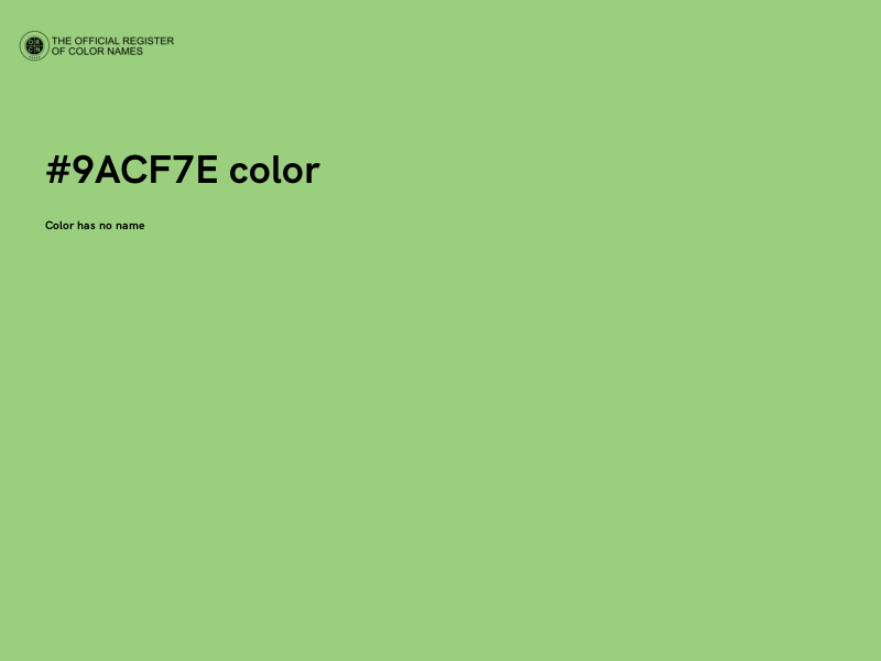 #9ACF7E color image