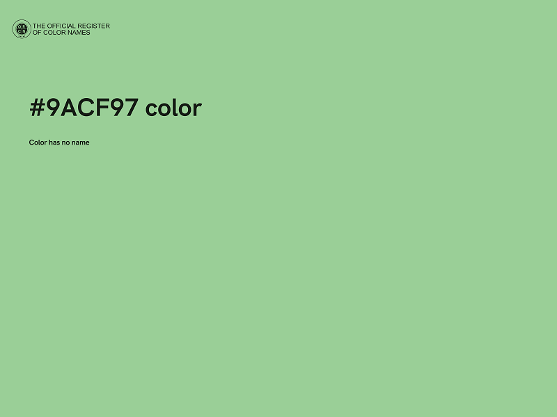 #9ACF97 color image