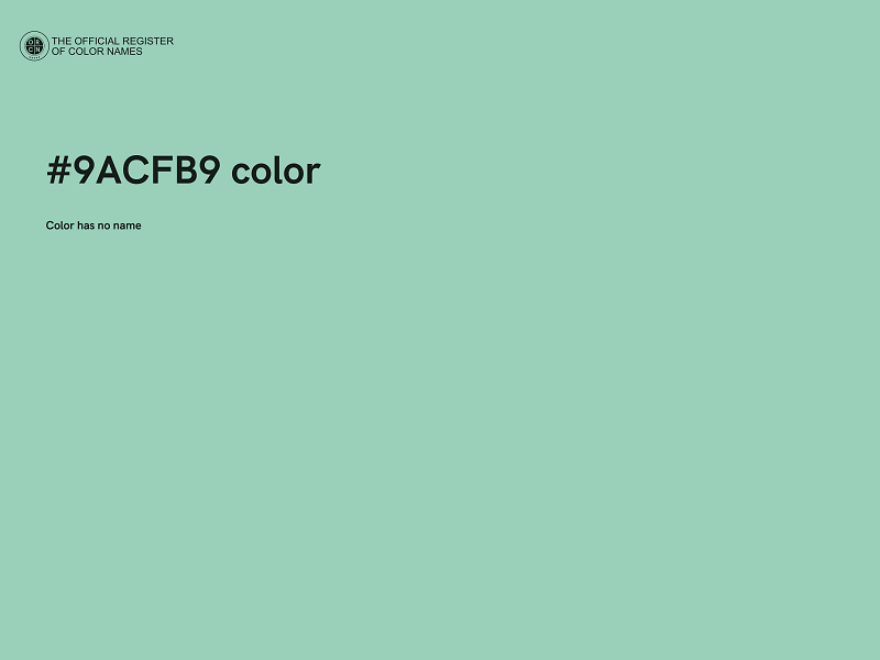 #9ACFB9 color image