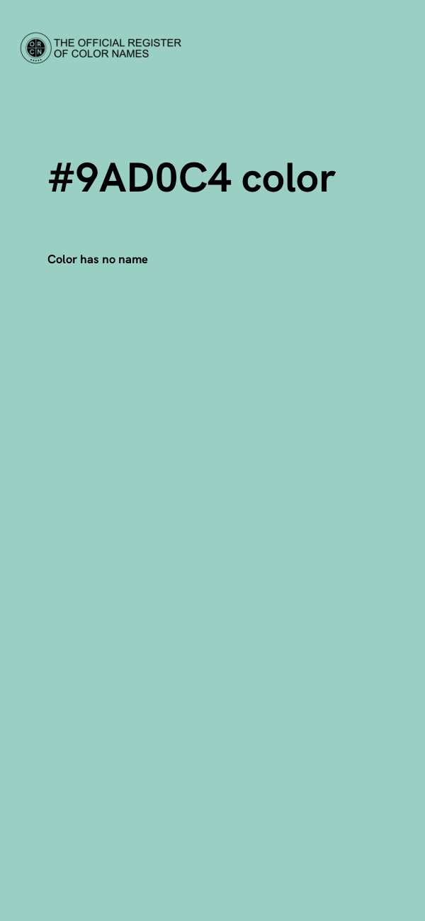 #9AD0C4 color image
