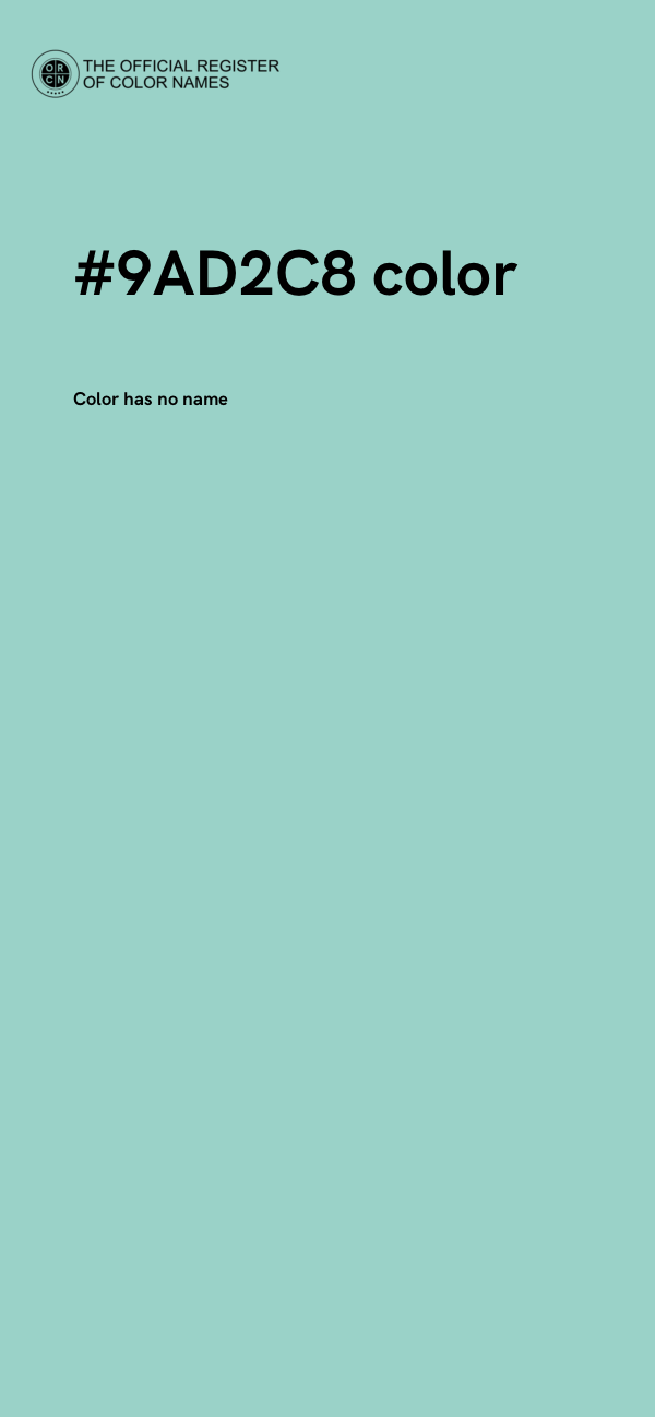#9AD2C8 color image