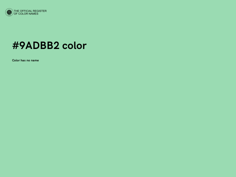 #9ADBB2 color image