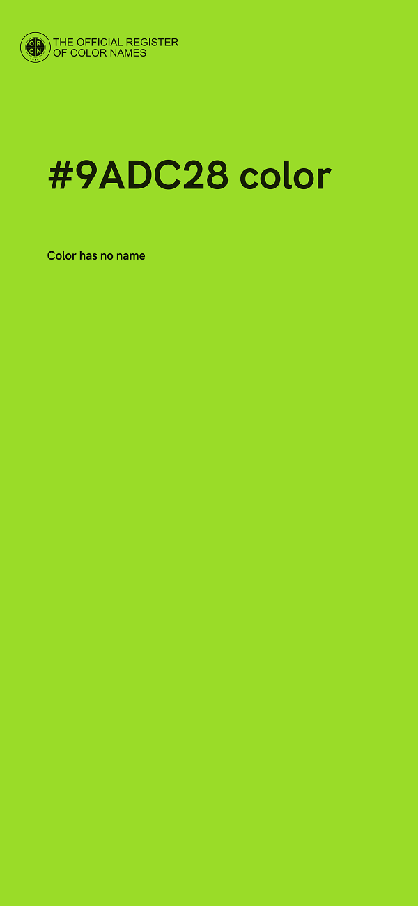 #9ADC28 color image