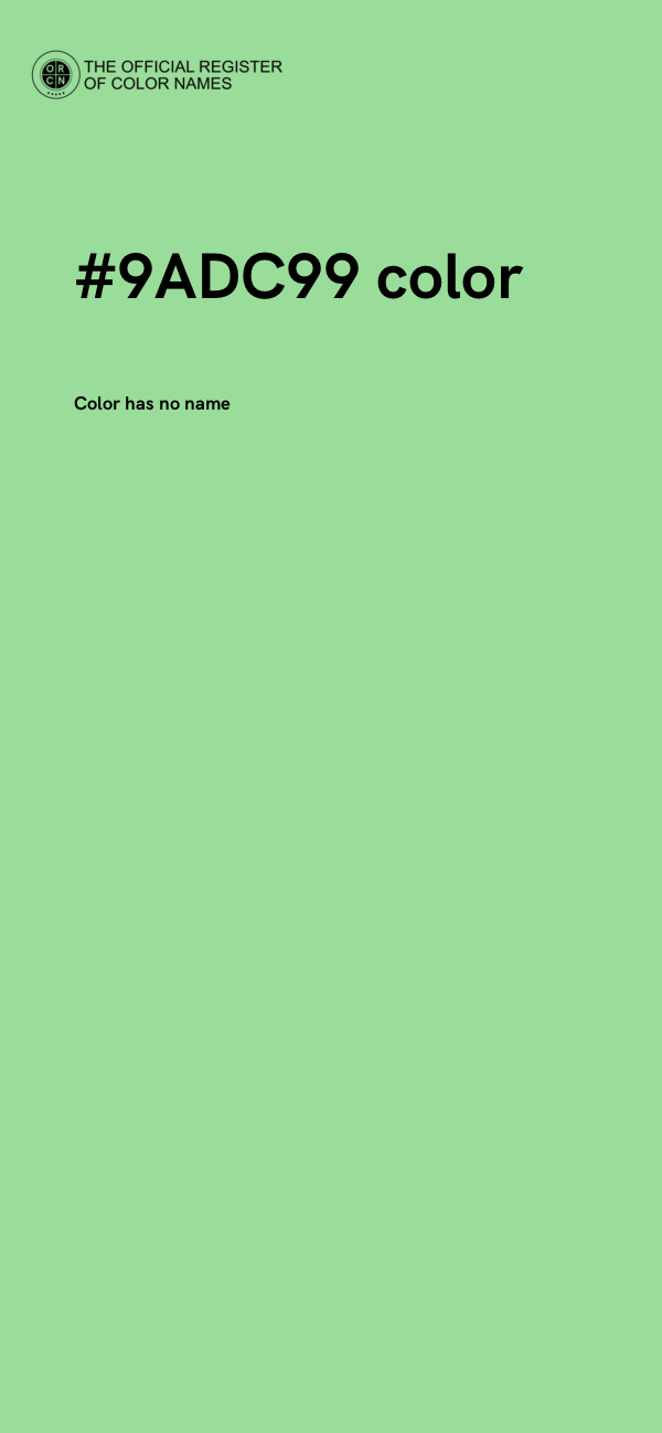 #9ADC99 color image