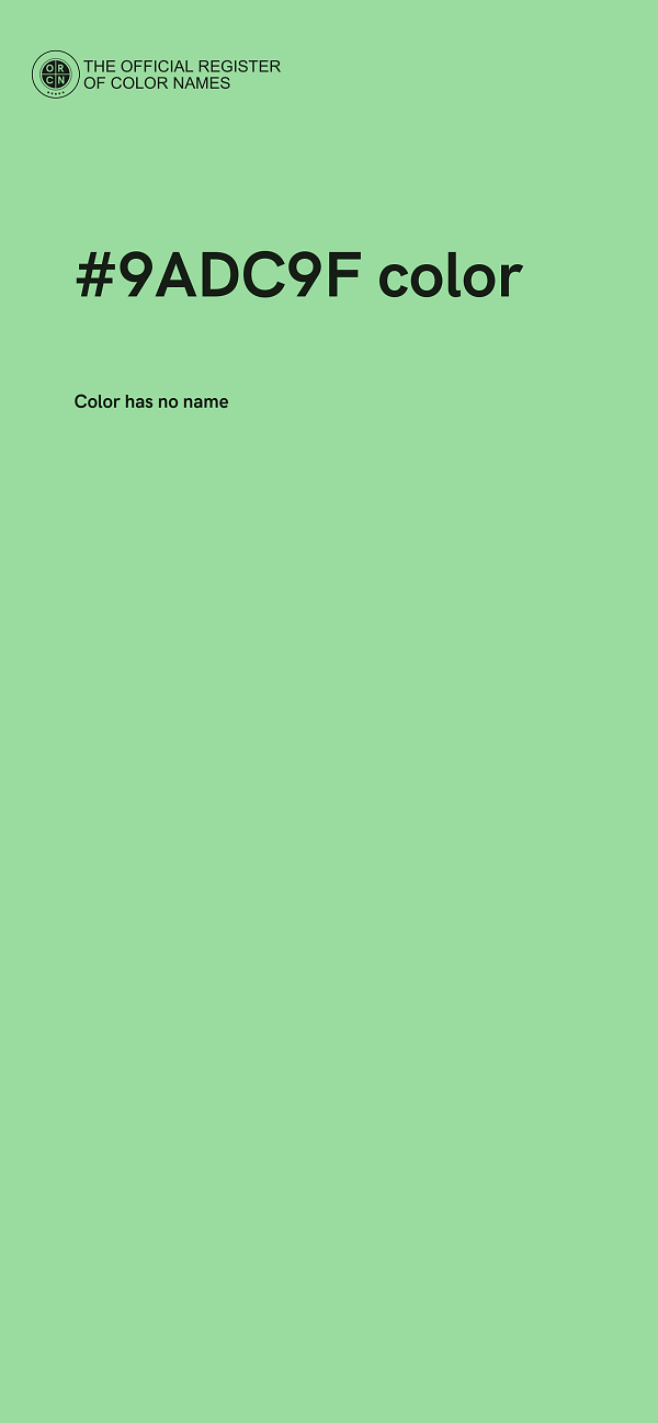 #9ADC9F color image