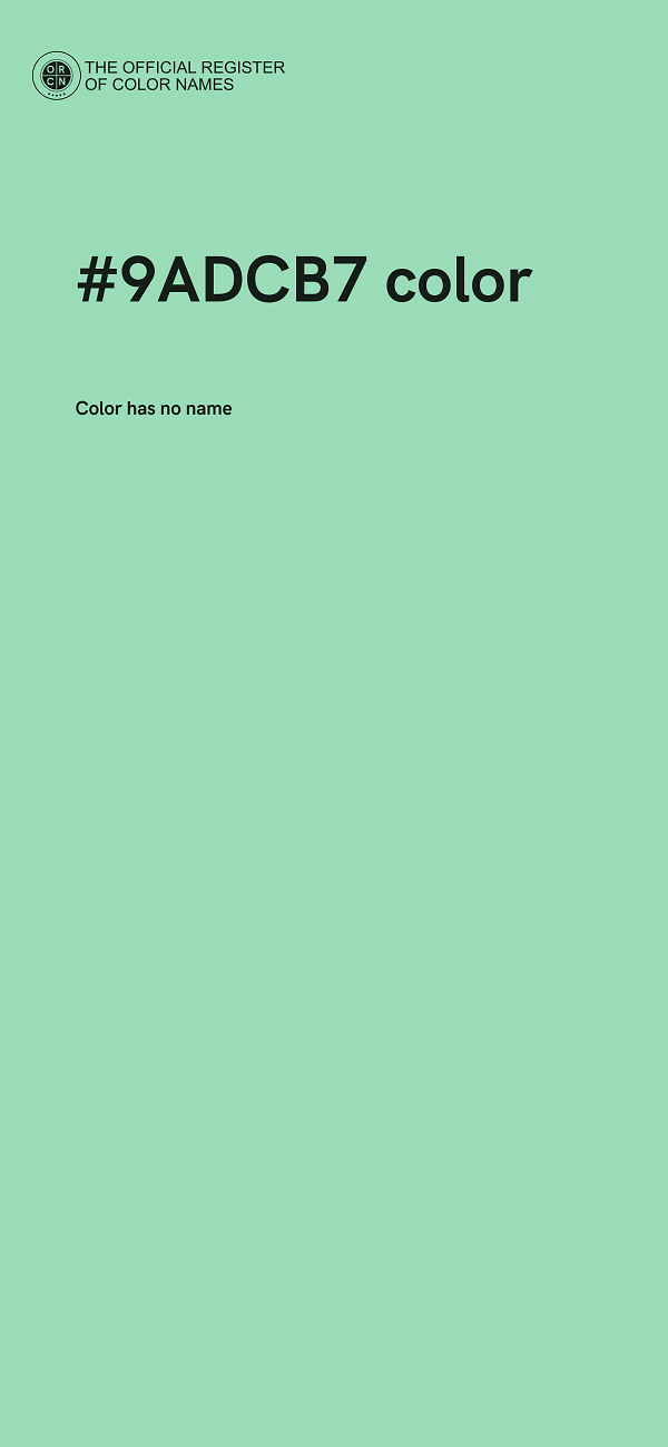 #9ADCB7 color image