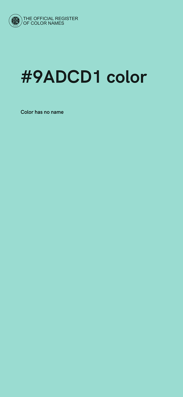 #9ADCD1 color image