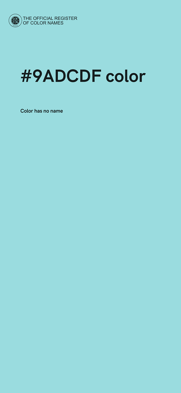 #9ADCDF color image