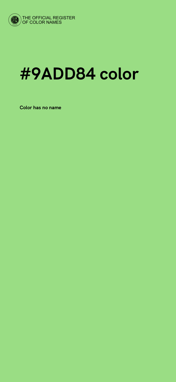 #9ADD84 color image