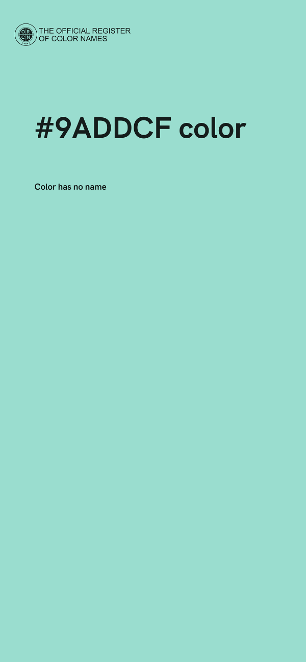 #9ADDCF color image