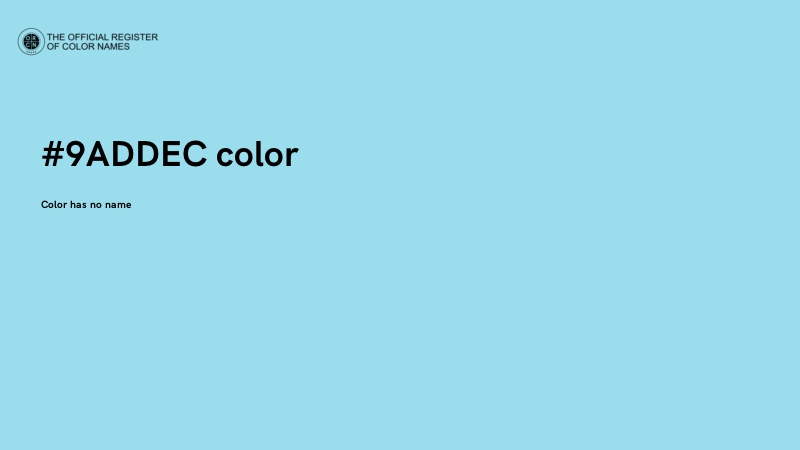 #9ADDEC color image