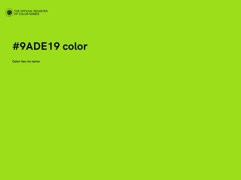 #9ADE19 color image