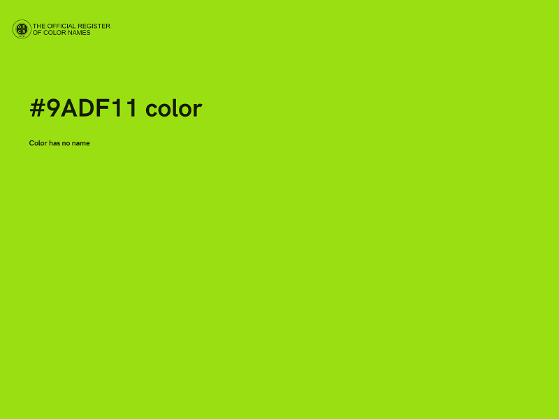 #9ADF11 color image