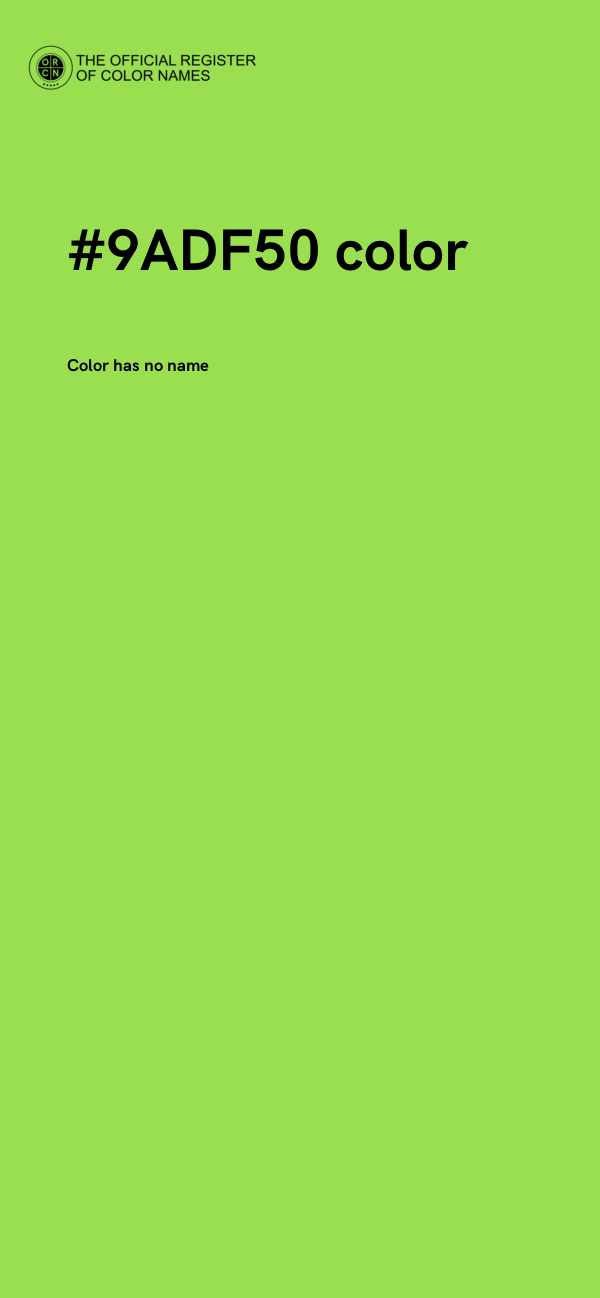 #9ADF50 color image