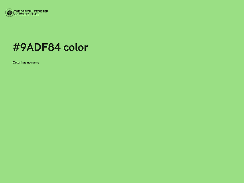 #9ADF84 color image