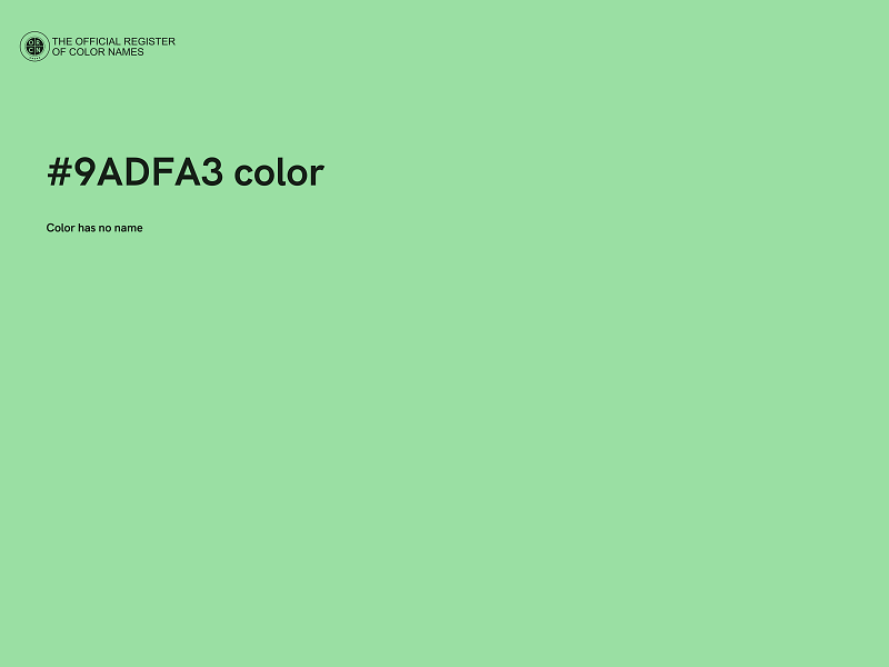 #9ADFA3 color image