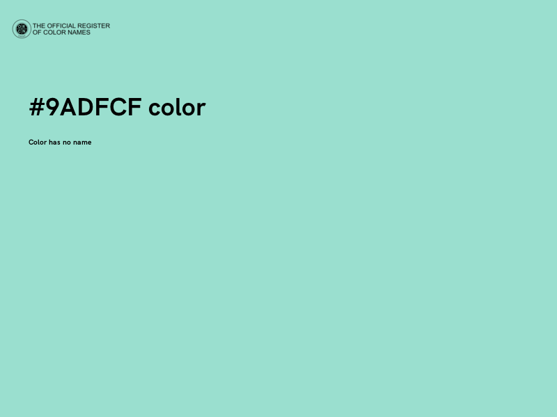 #9ADFCF color image