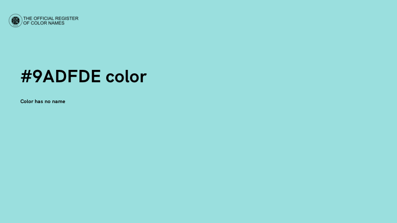 #9ADFDE color image