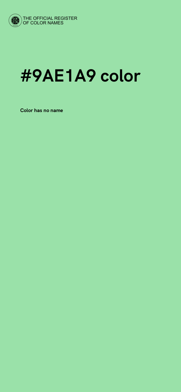 #9AE1A9 color image