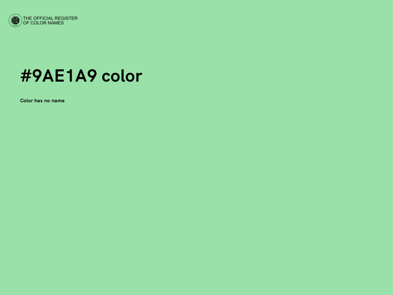 #9AE1A9 color image