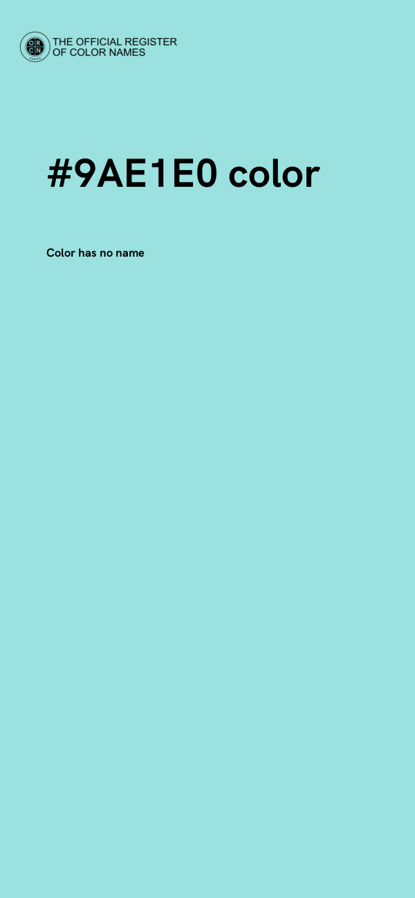 #9AE1E0 color image