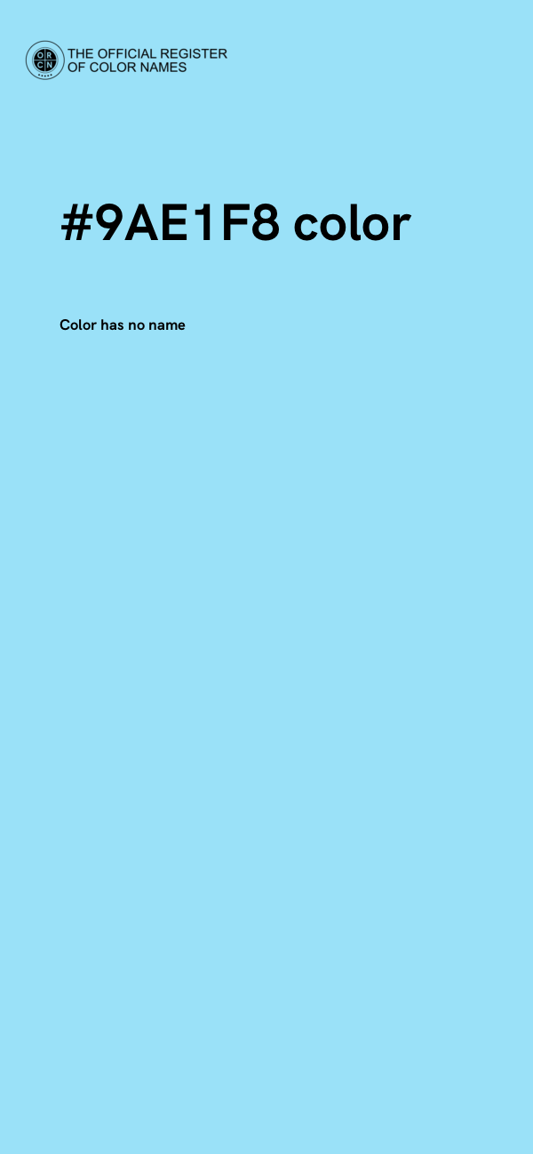 #9AE1F8 color image