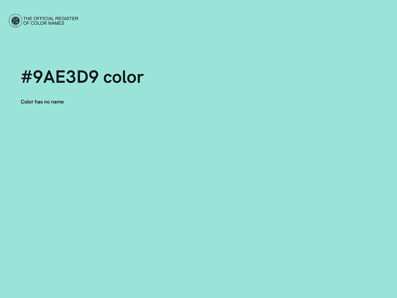 #9AE3D9 color image