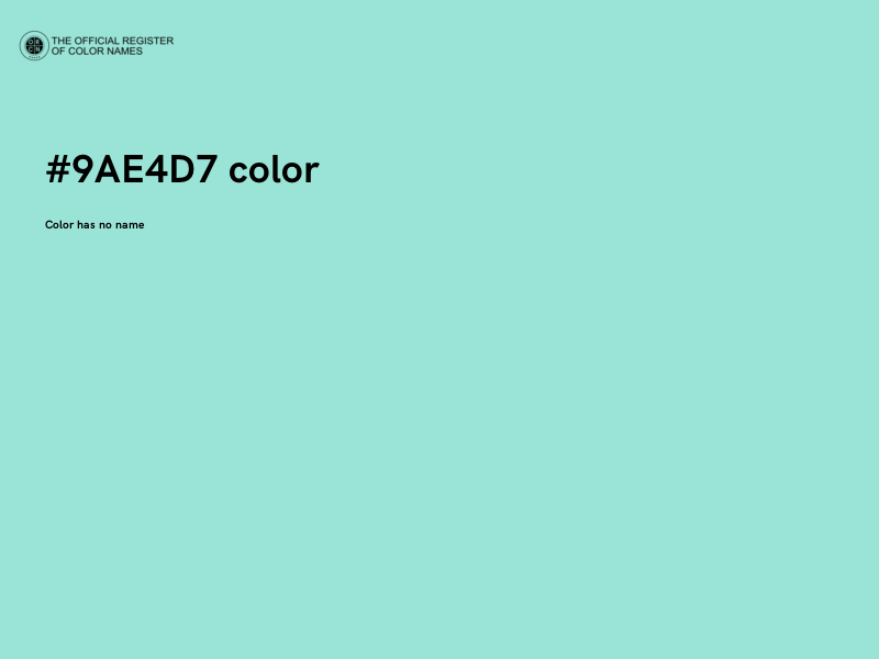 #9AE4D7 color image