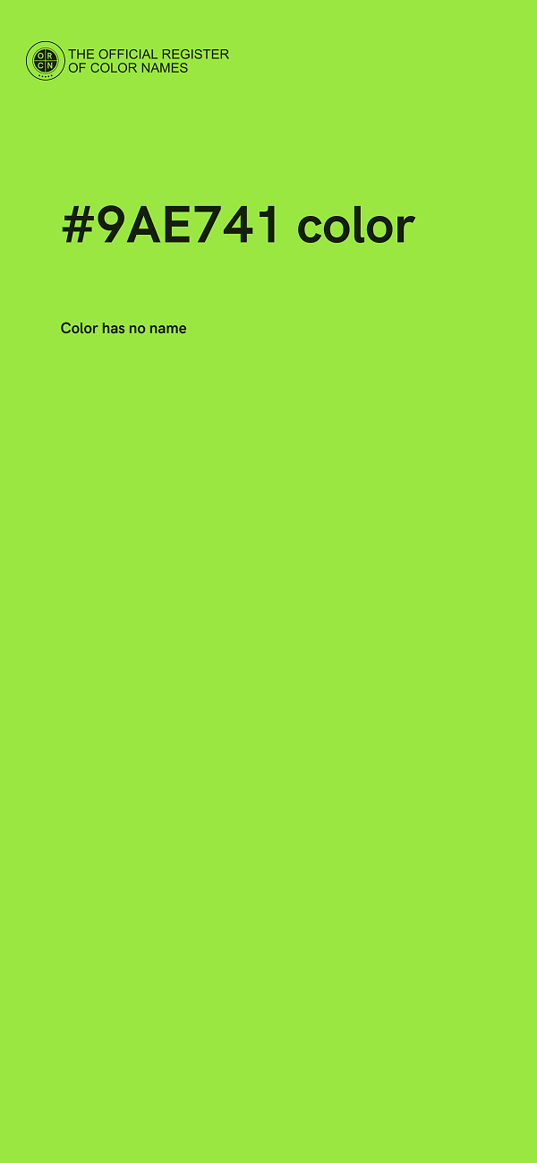 #9AE741 color image