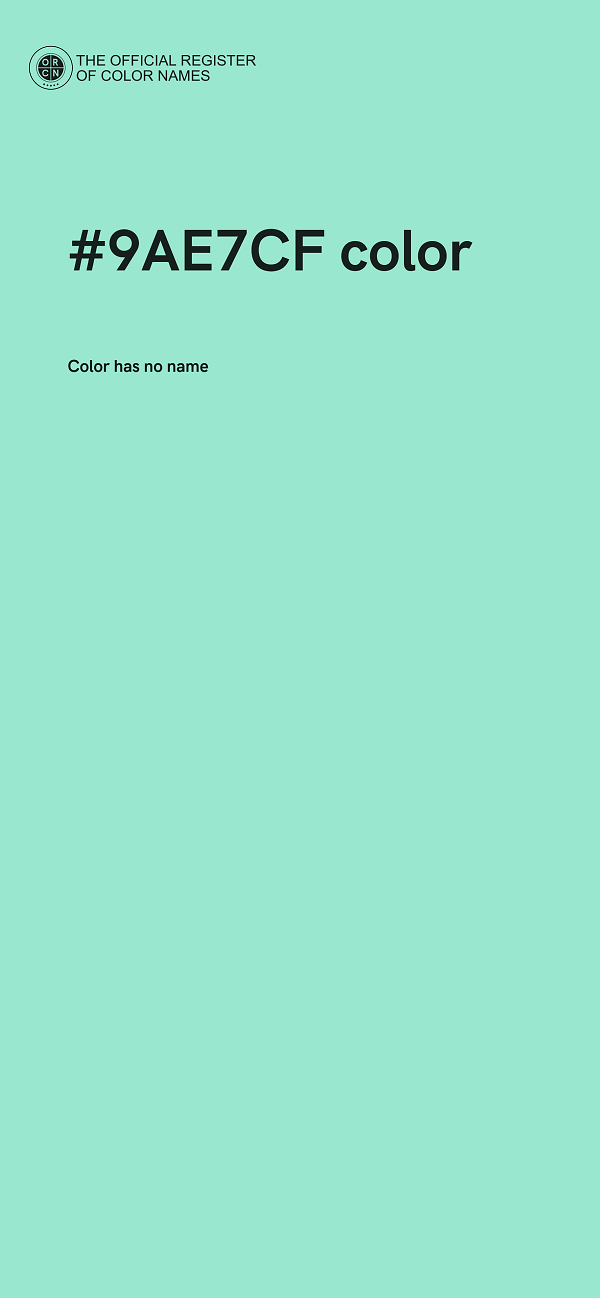 #9AE7CF color image
