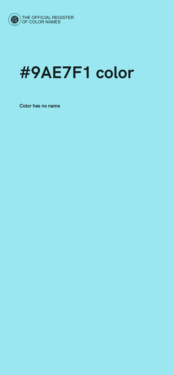 #9AE7F1 color image